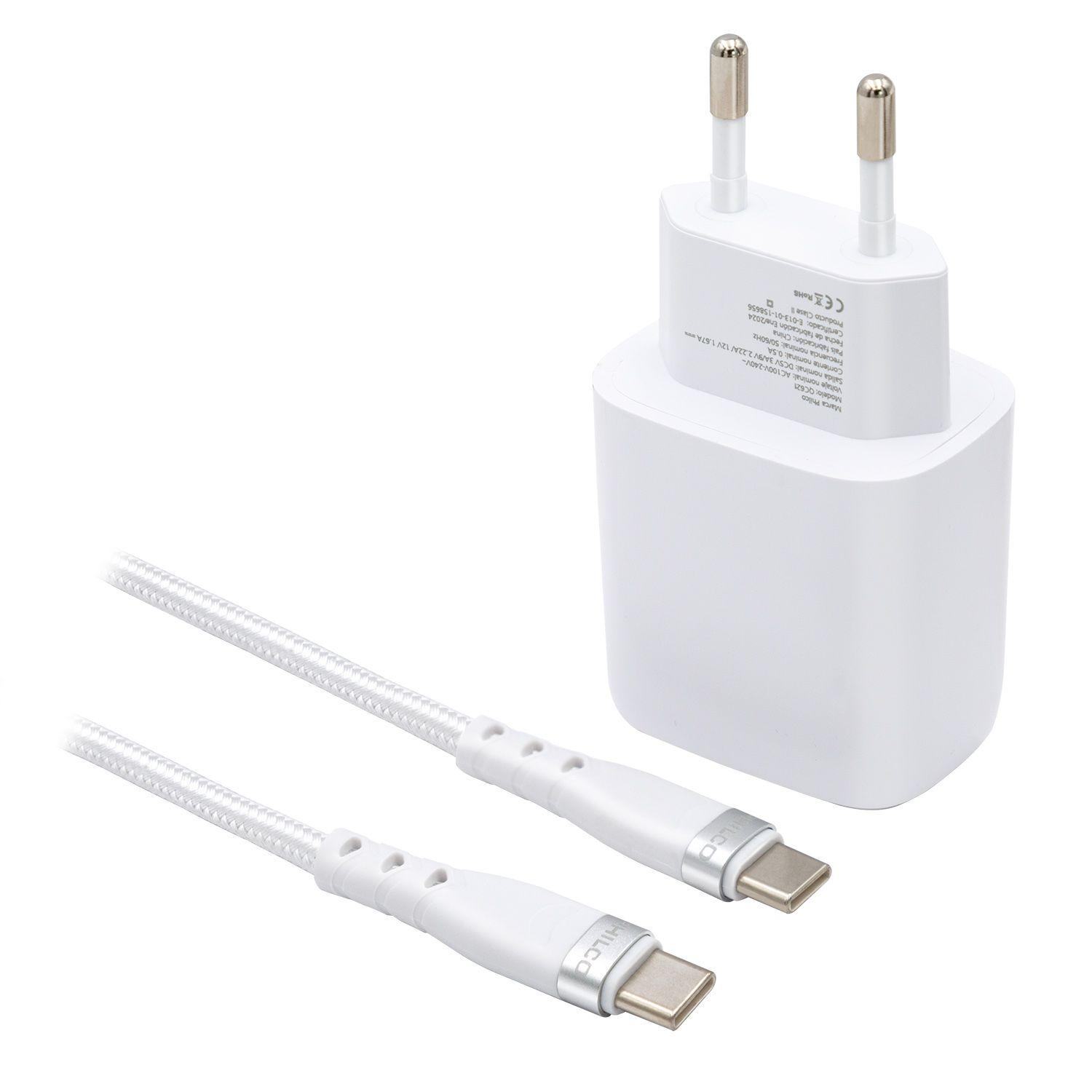 CARG. DE PARED QC3.0 PUERTO TIPO C Y CABLE TIPO C-5