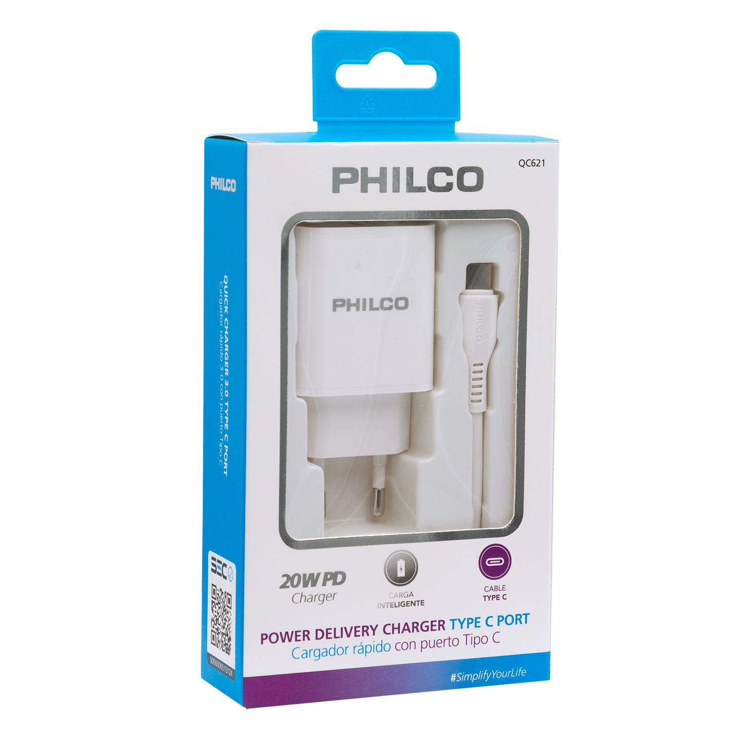CARG. DE PARED QC3.0 PUERTO TIPO C Y CABLE TIPO C-3