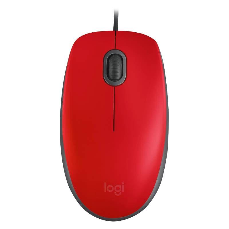 MOUSE LOGITECH M110 SILENT ROJO-1