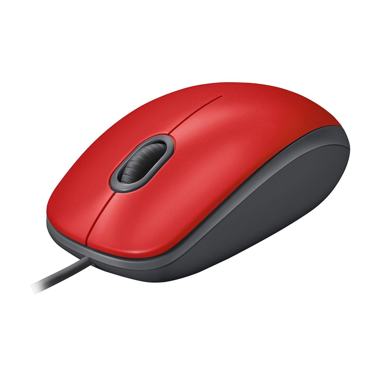 MOUSE LOGITECH M110 SILENT ROJO-2