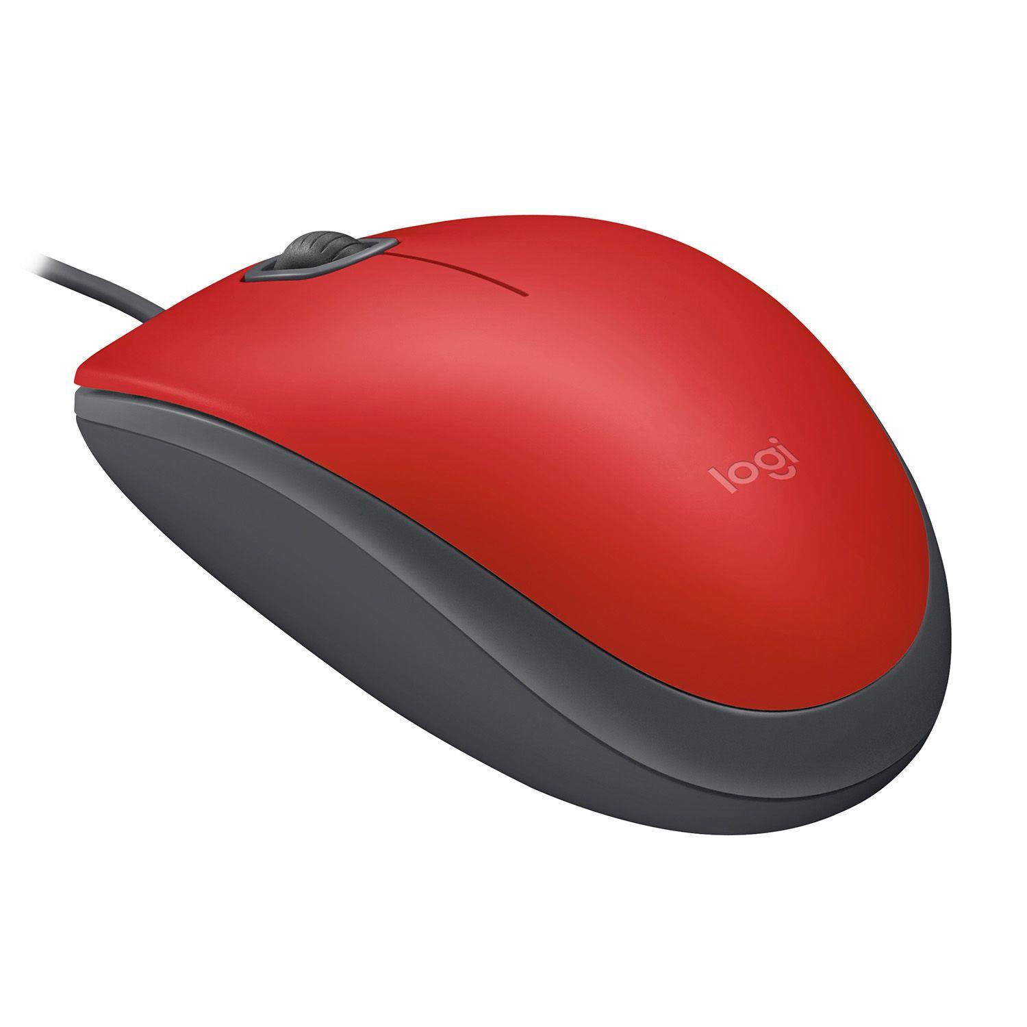 MOUSE LOGITECH M110 SILENT ROJO-3