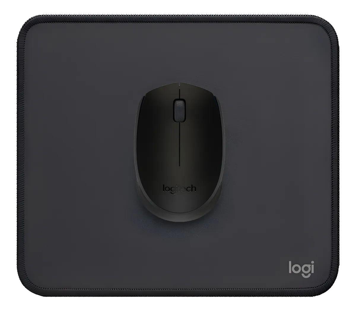 Kit Logitech Mouse Wireless M170 + Mouse Pad Studio Negro-2