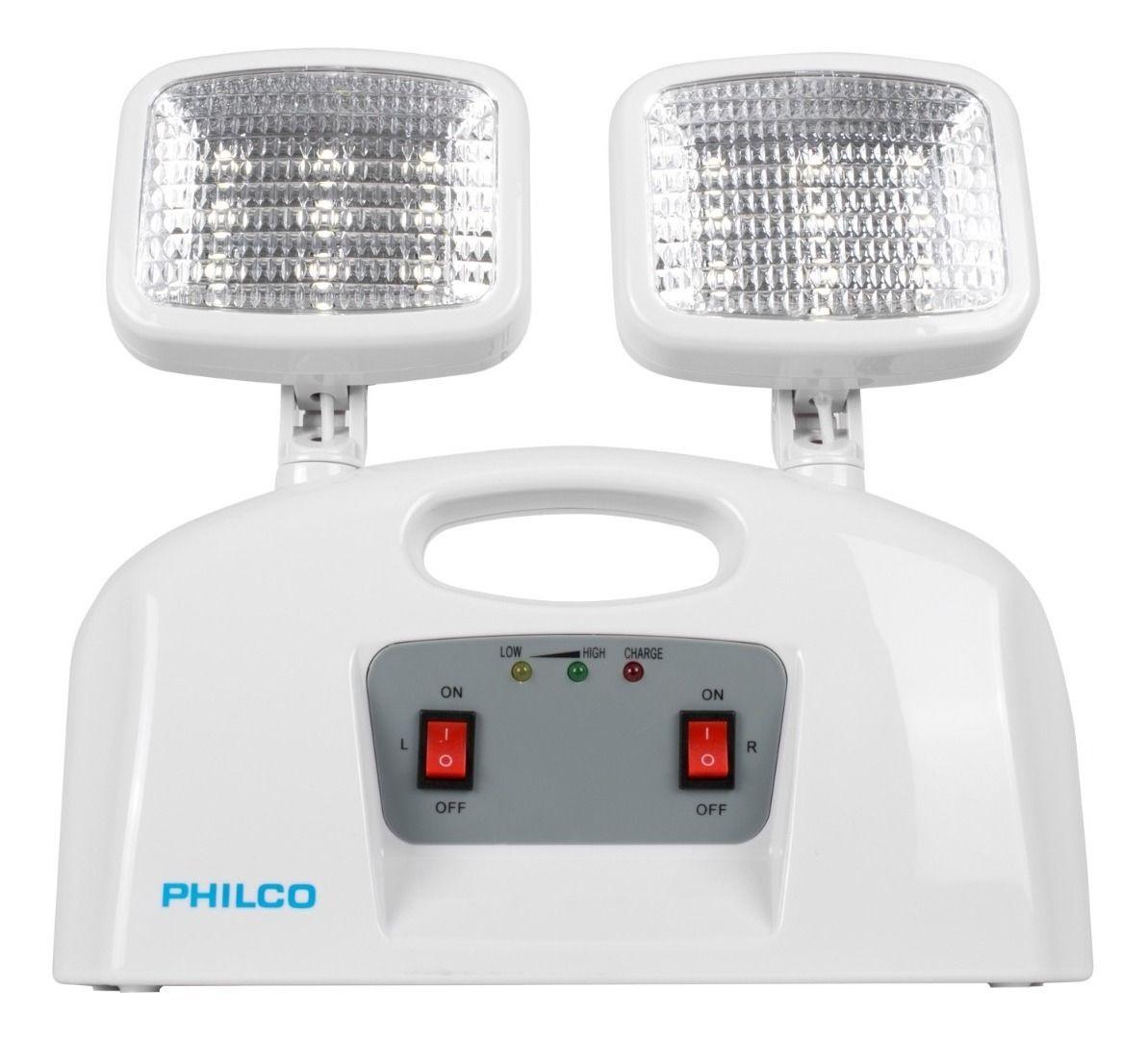 LAMPARA DE EMERGENCIA LED 2 FOCOS PHILCO-2