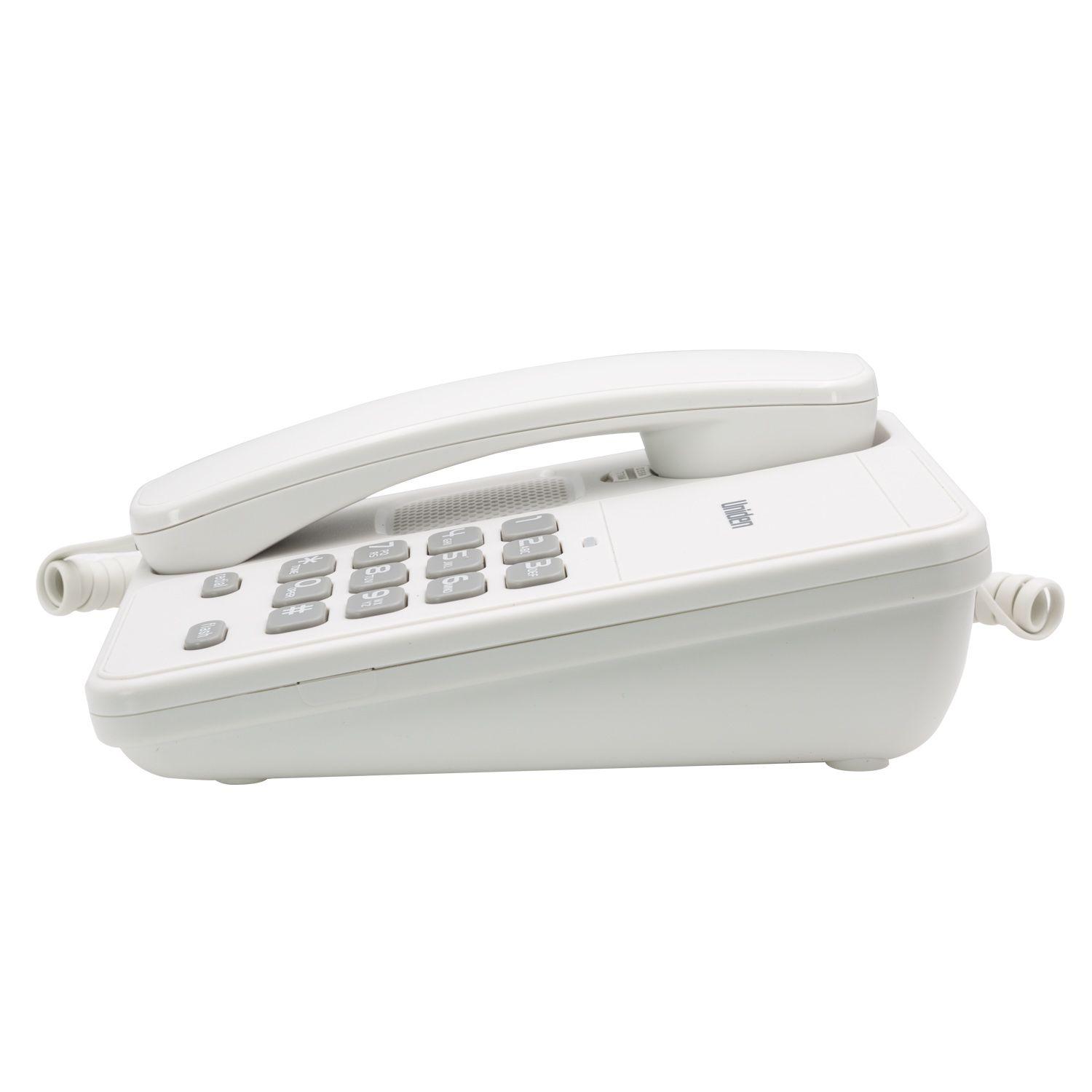 TELÉFONO DE MESA PARED UNIDEN BOTONES GRANDES IDEAL OFICINAS COLOR BLANCO Open box-5