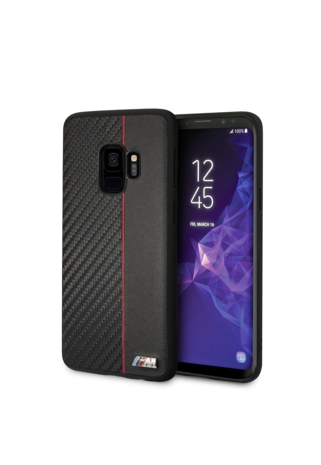 CARCASA BMW P/GALAXY S9 CUERO GENUINO NEGRO BMHCS9CAPRBK-6