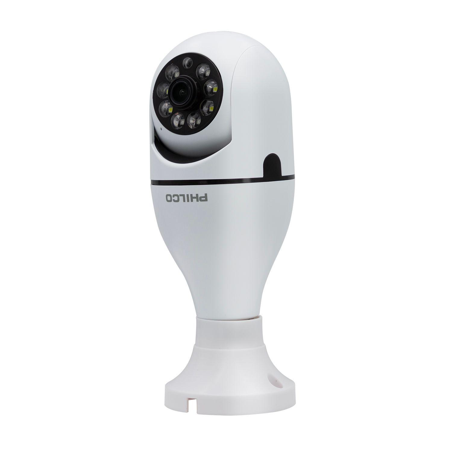 CÁMARA SEGURIDAD CCTV WIFI TIPO AMPOLLETA 2MP W9120, PHILCO COLOR BLANCO-0