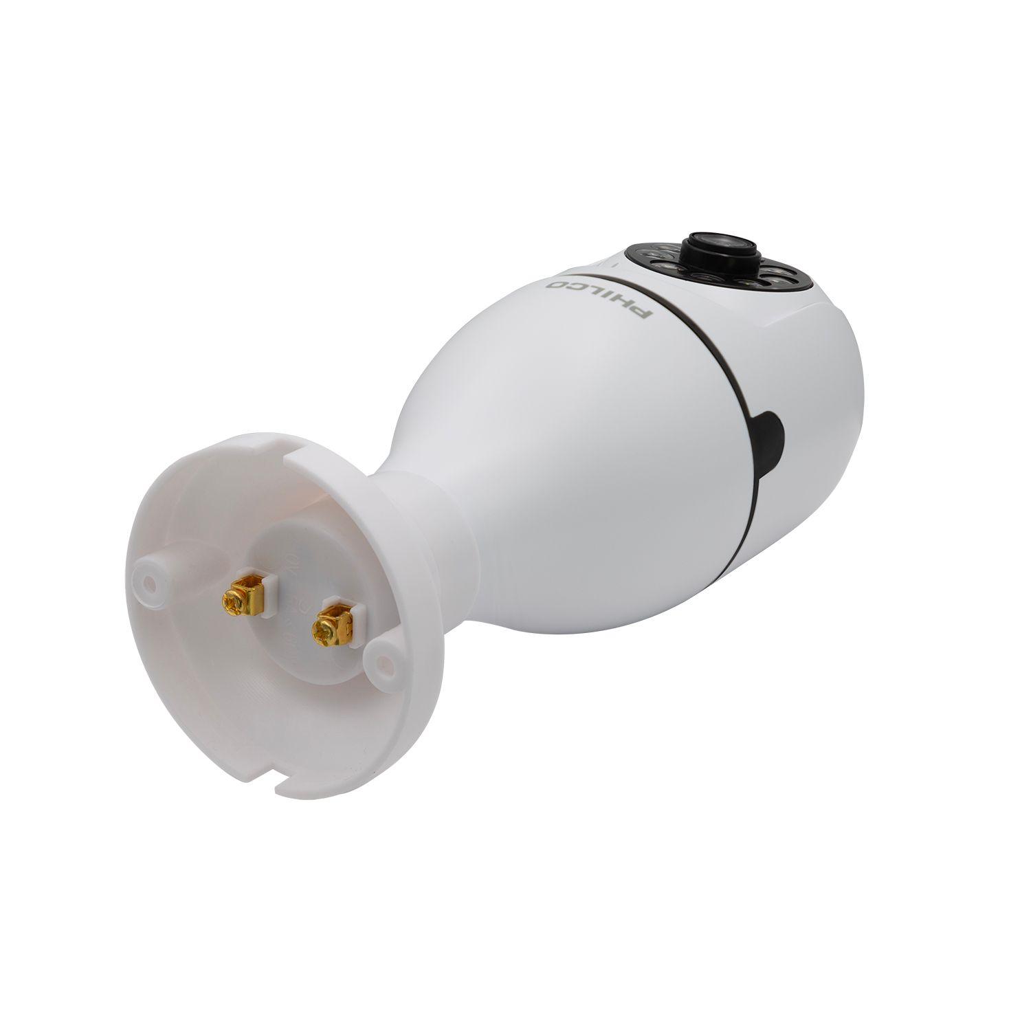 CÁMARA SEGURIDAD CCTV WIFI TIPO AMPOLLETA 2MP W9120, PHILCO COLOR BLANCO-1