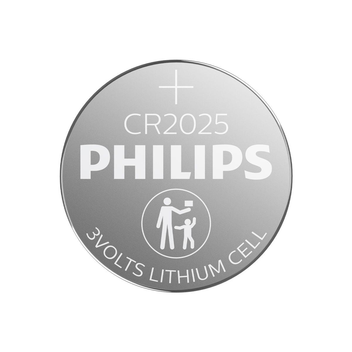 BATERIA CR2025 x 5 UNIDADES PHILIPS-1