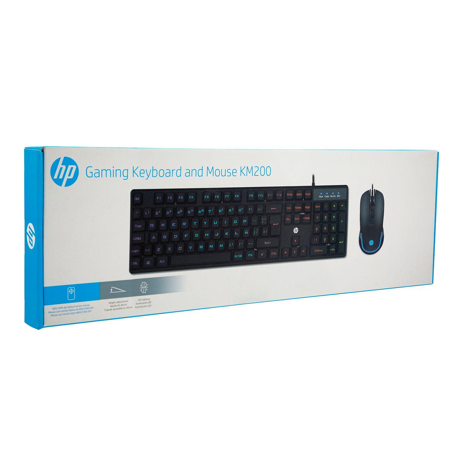 Combo Teclado Mouse Hp Multimedia Español Membrana Km200 Open box-0