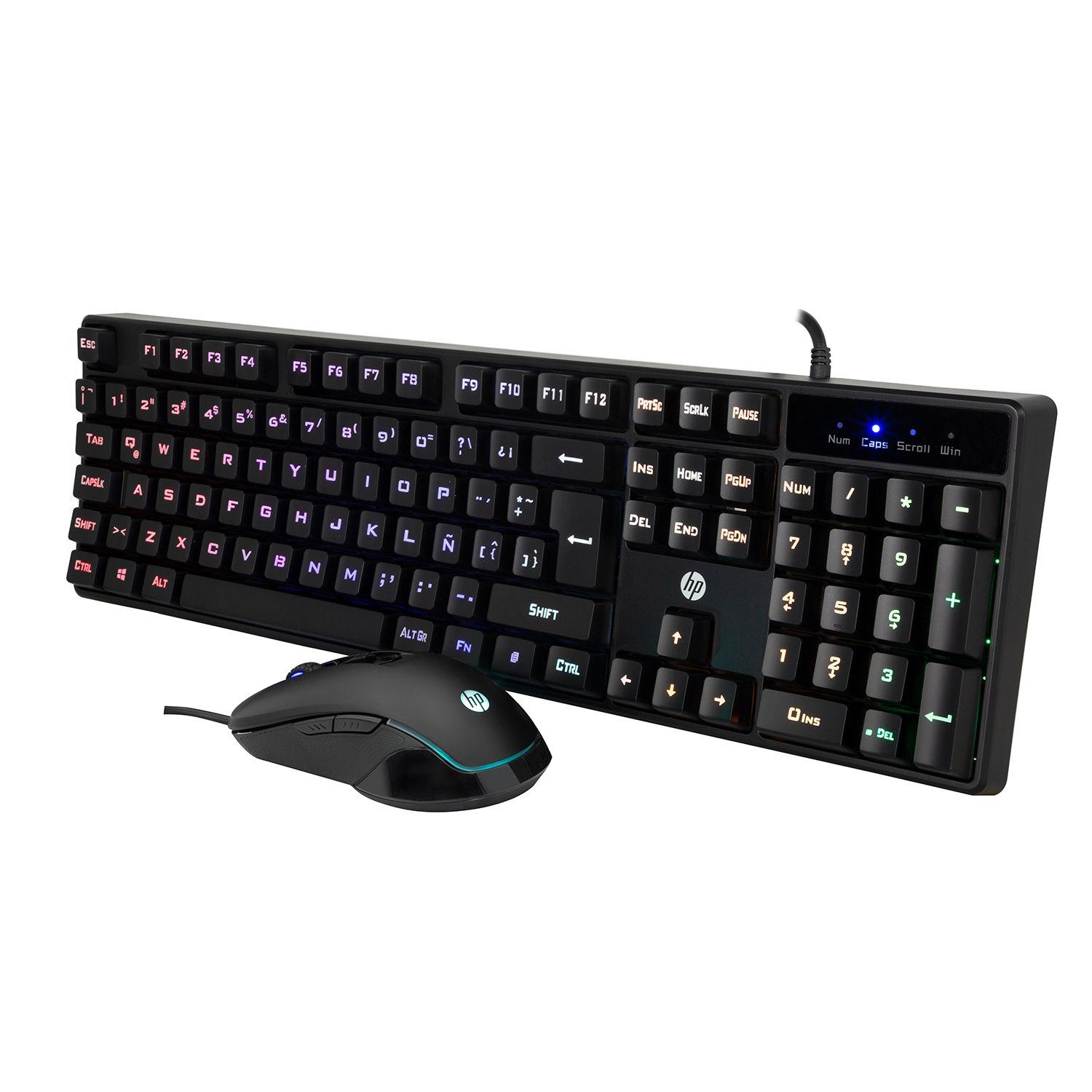 Combo Teclado Mouse Hp Multimedia Español Membrana Km200 Open box-3