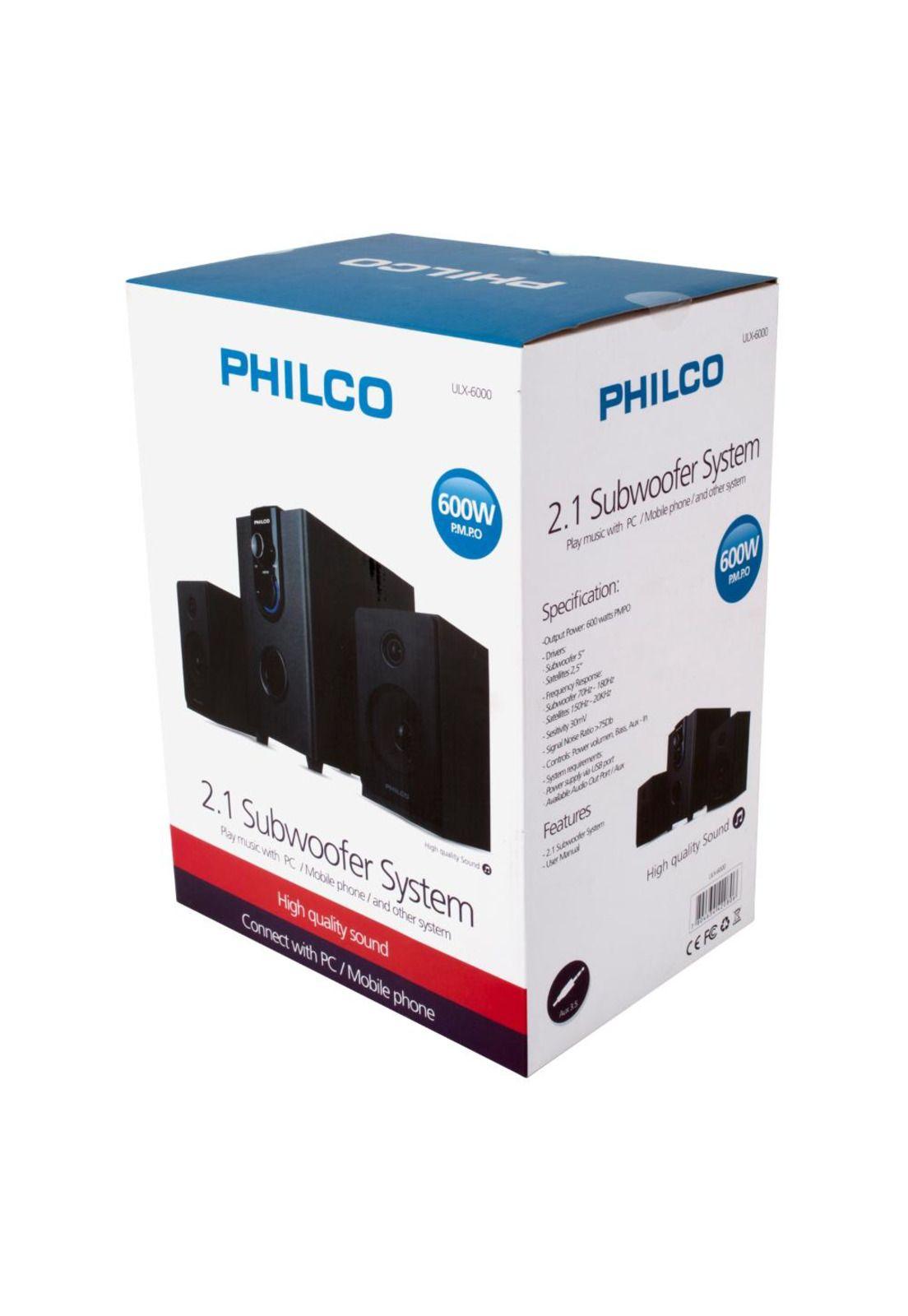 PARLANTE PHILCO 2.1 USB 600 WATSS-3