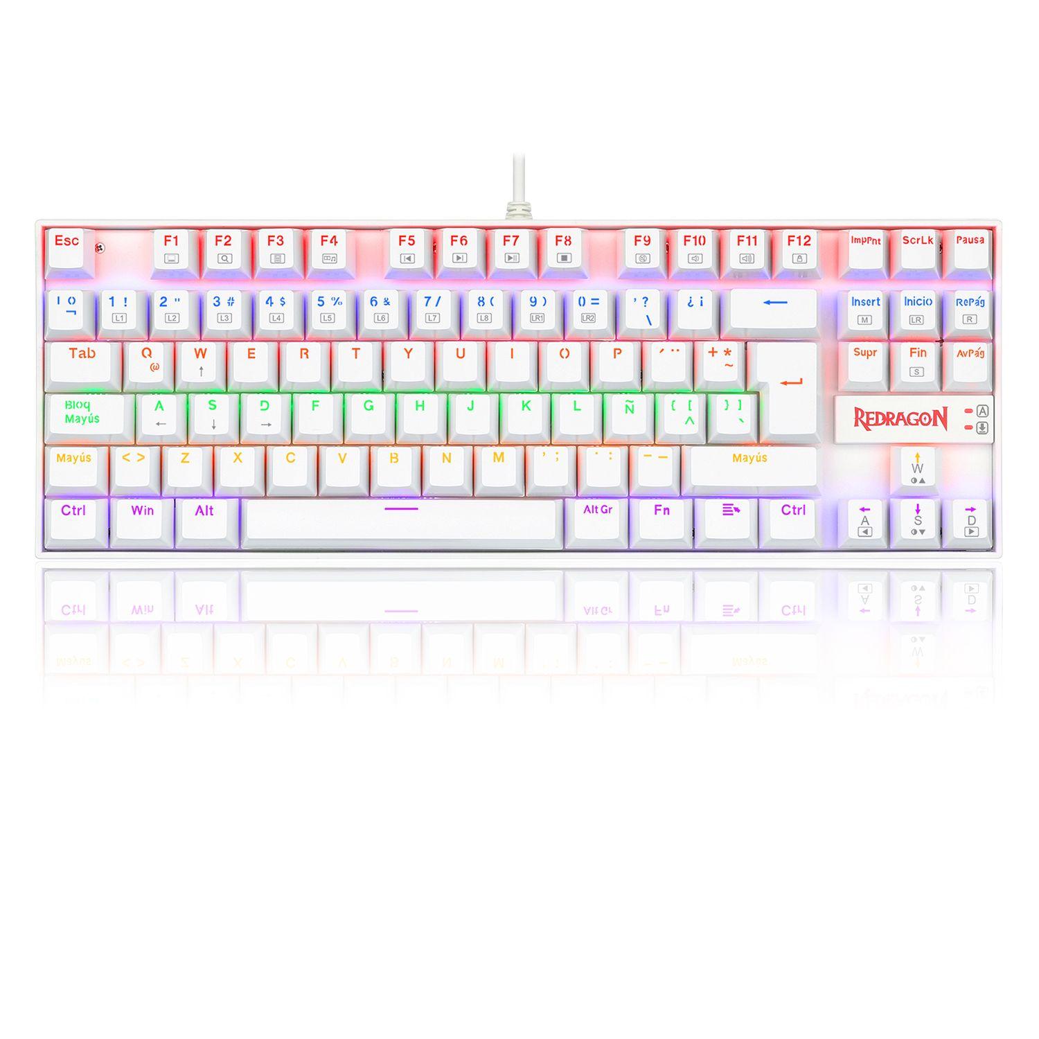 K552W-KR-SP TECLADO KUMARA RAINBOW WHITE SWITCH ROJO SP Open box-1