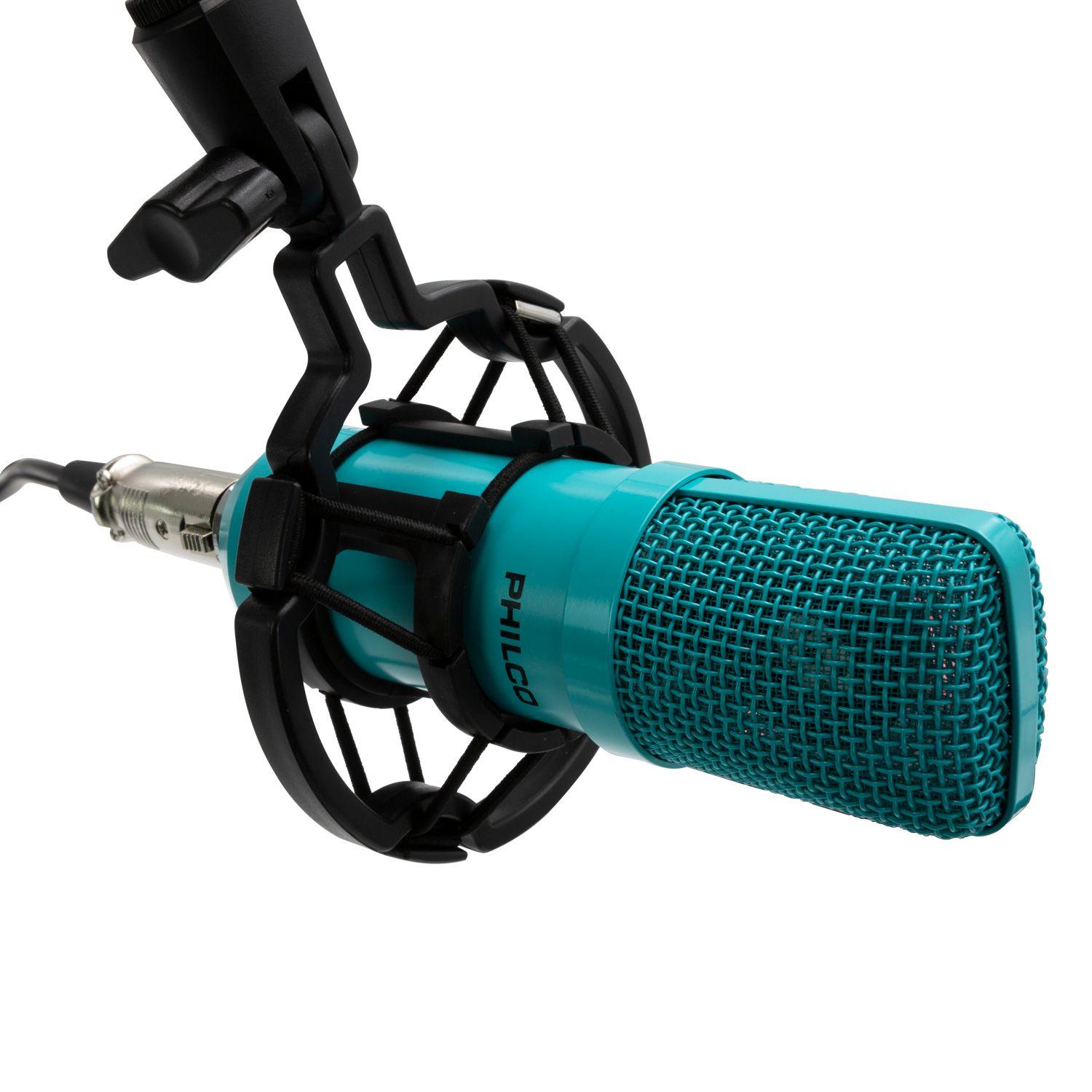 KIT STUDIO MICROPH C/SOP/POP/STAND/USB SOUND CARD AZUL Open box-4