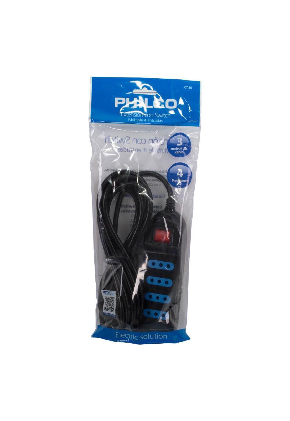 EXTENSION XT30 4 POS COLOR NEGRO-4