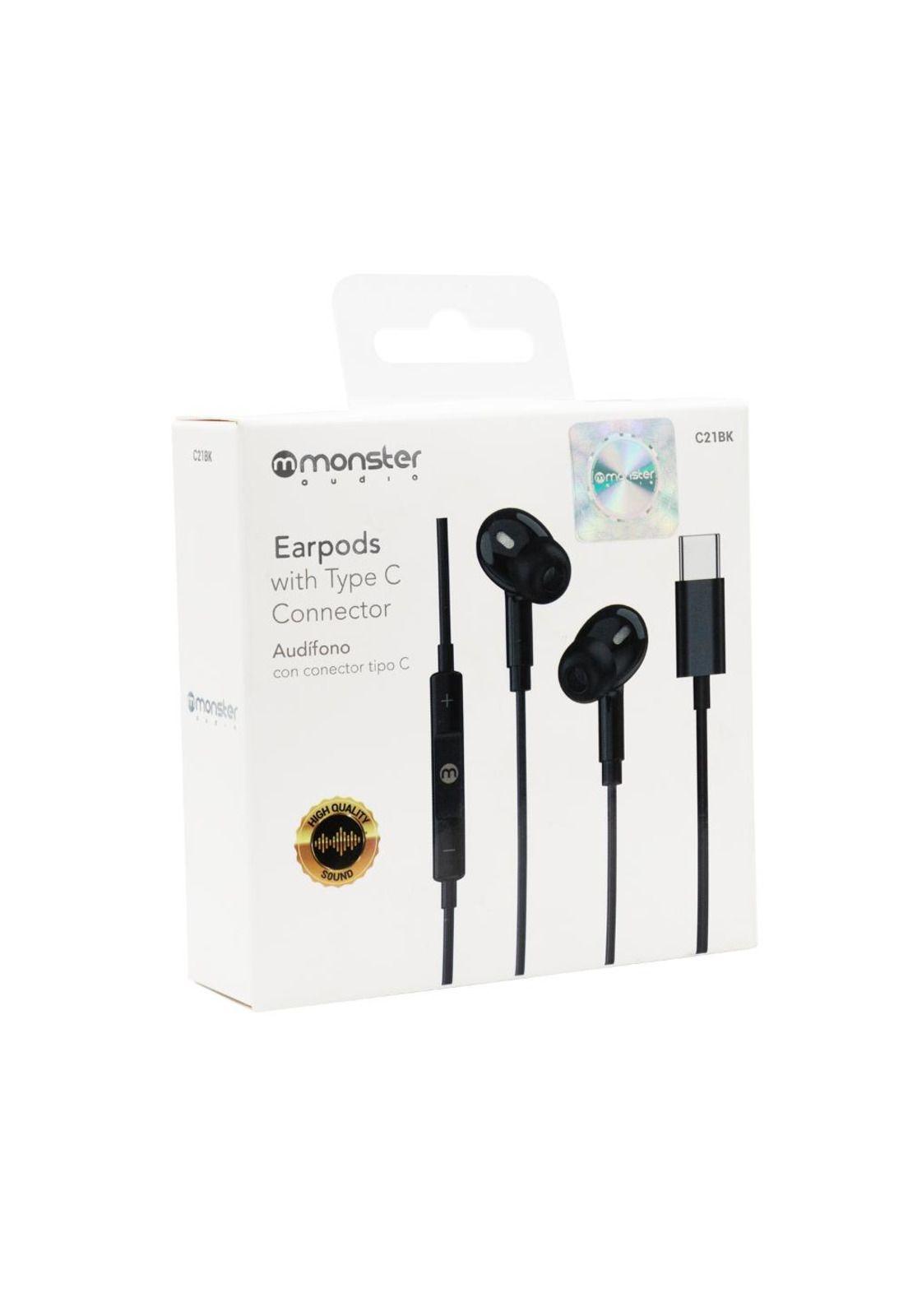 C21WT  AUDIFONO MONSTER ALAMBRICO M/LIBRES TYPE-C NEGRO-4