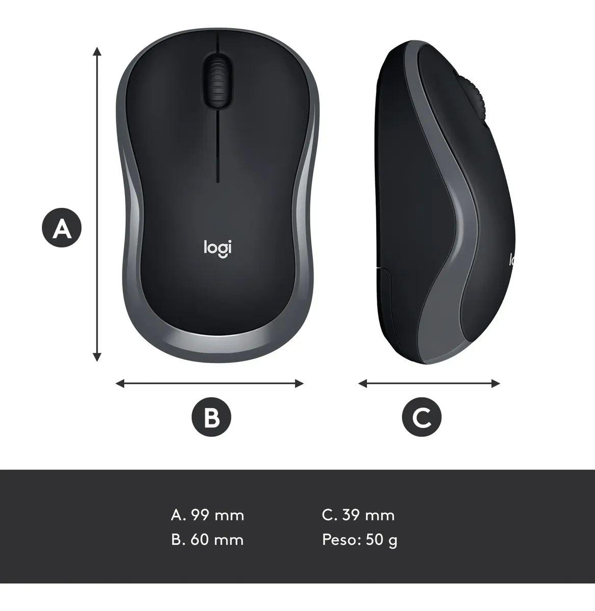 MOUSE LOGITECH INALAM M185-1