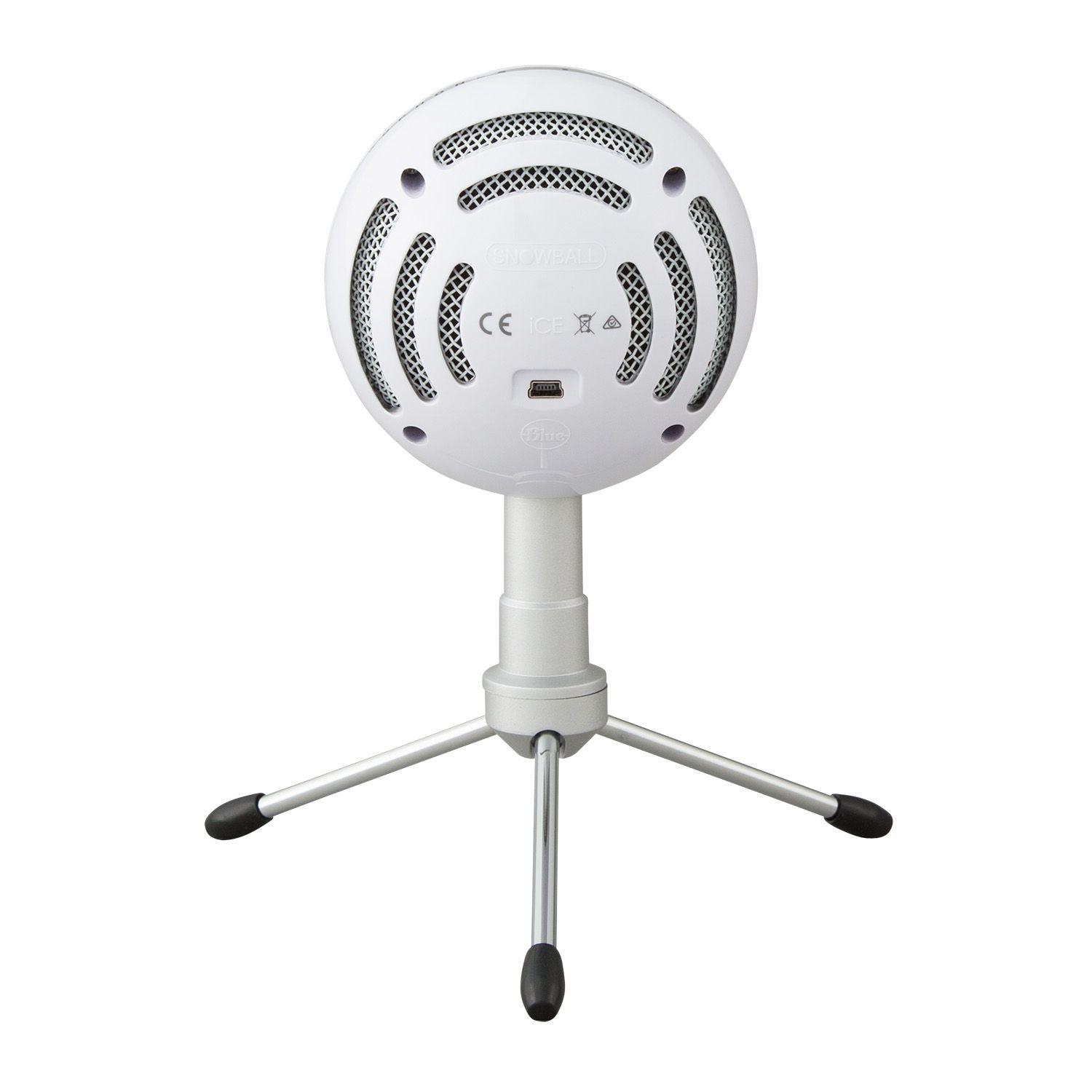 MICRÓFONO BLUE SNOWBALL ICE CONDENSADOR CARDIOIDE COLOR BLANCO-2