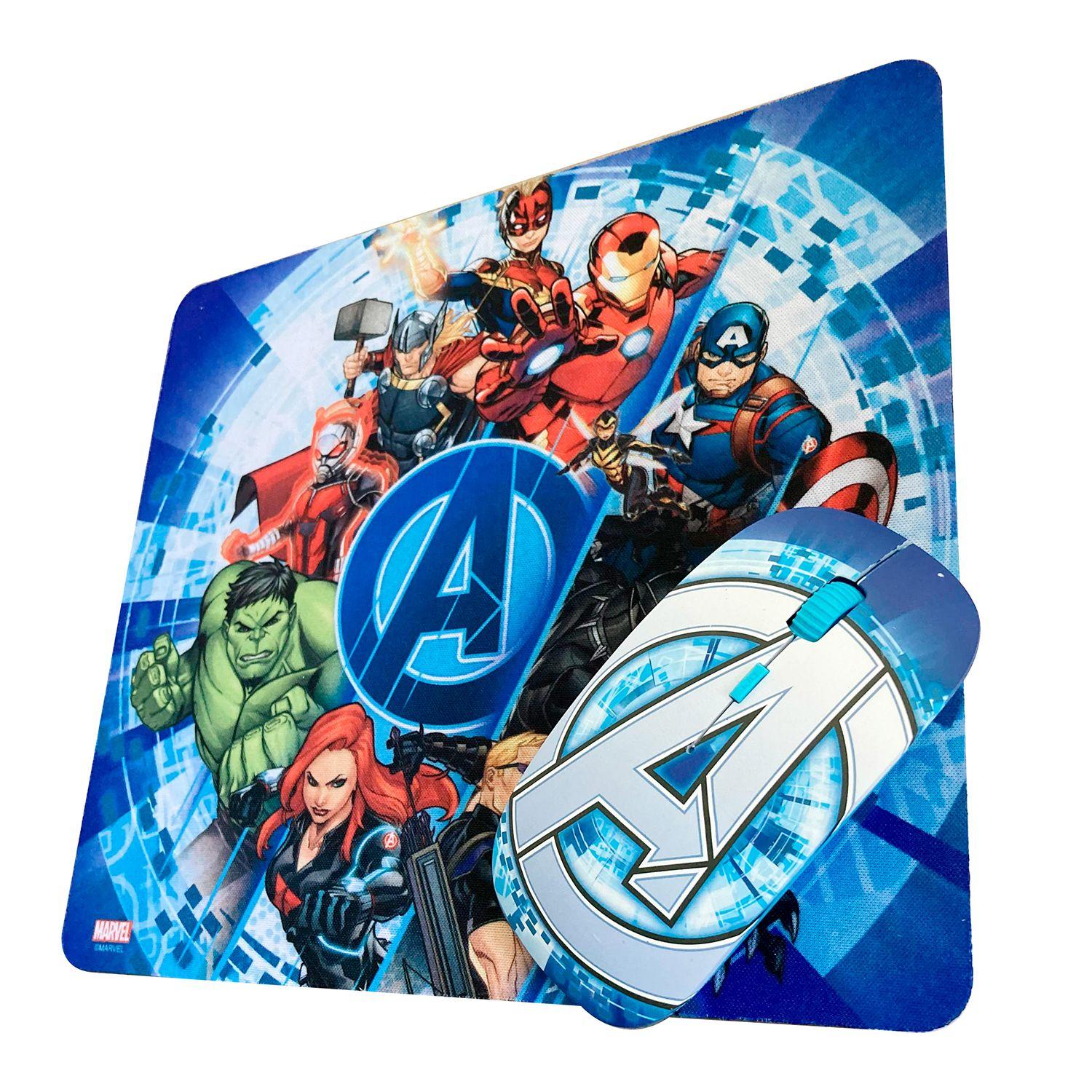76443N-NOC KIT MOUSE INALAMBRICO Y MOUSE PAD AVENGERS 2-3
