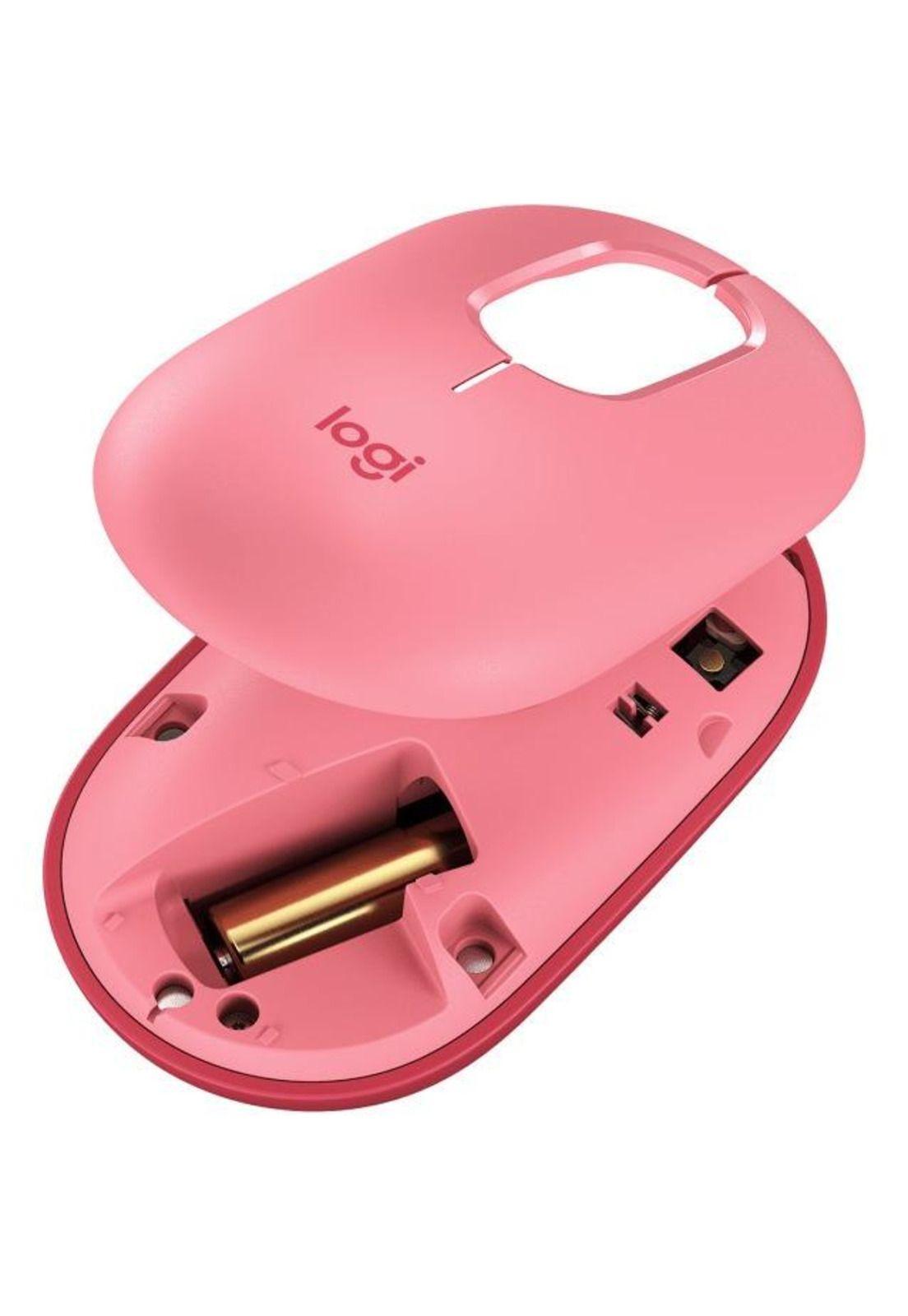 910-006551 Mouse Logitech Pop With Emoji Rojo-4