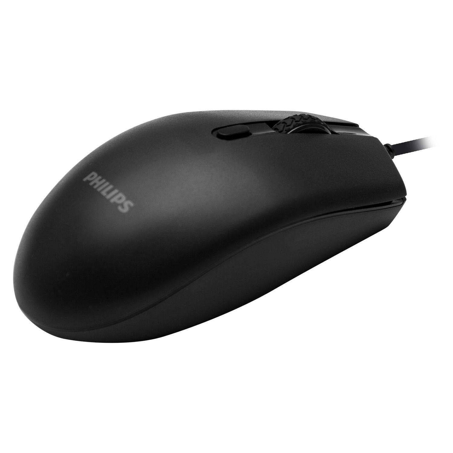 Mouse alámbrico Philips 7204 negro Open Box-2