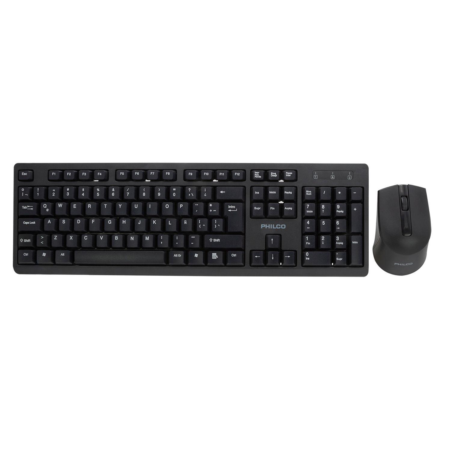 COMBO INALÁMBRICO MOUSE + TECLADO 6354K NEGRO-0