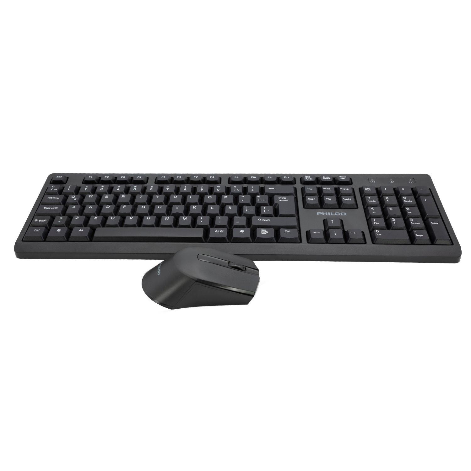 COMBO INALÁMBRICO MOUSE + TECLADO 6354K NEGRO-1