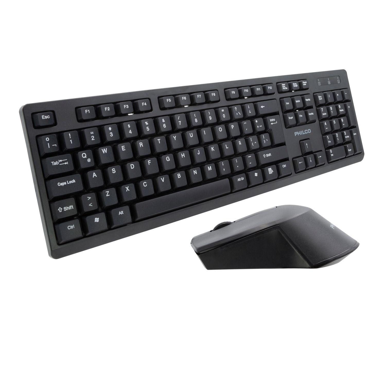 COMBO INALÁMBRICO MOUSE + TECLADO 6354K NEGRO-2