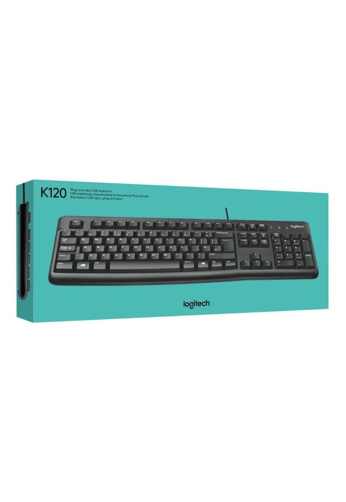 Teclado Logitech K120 Qwerty Español España Color Negro-4
