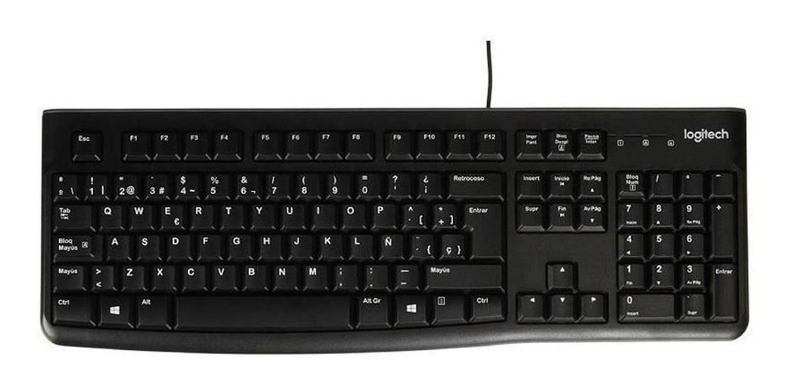 Teclado Logitech K120 Qwerty Español España Color Negro-0