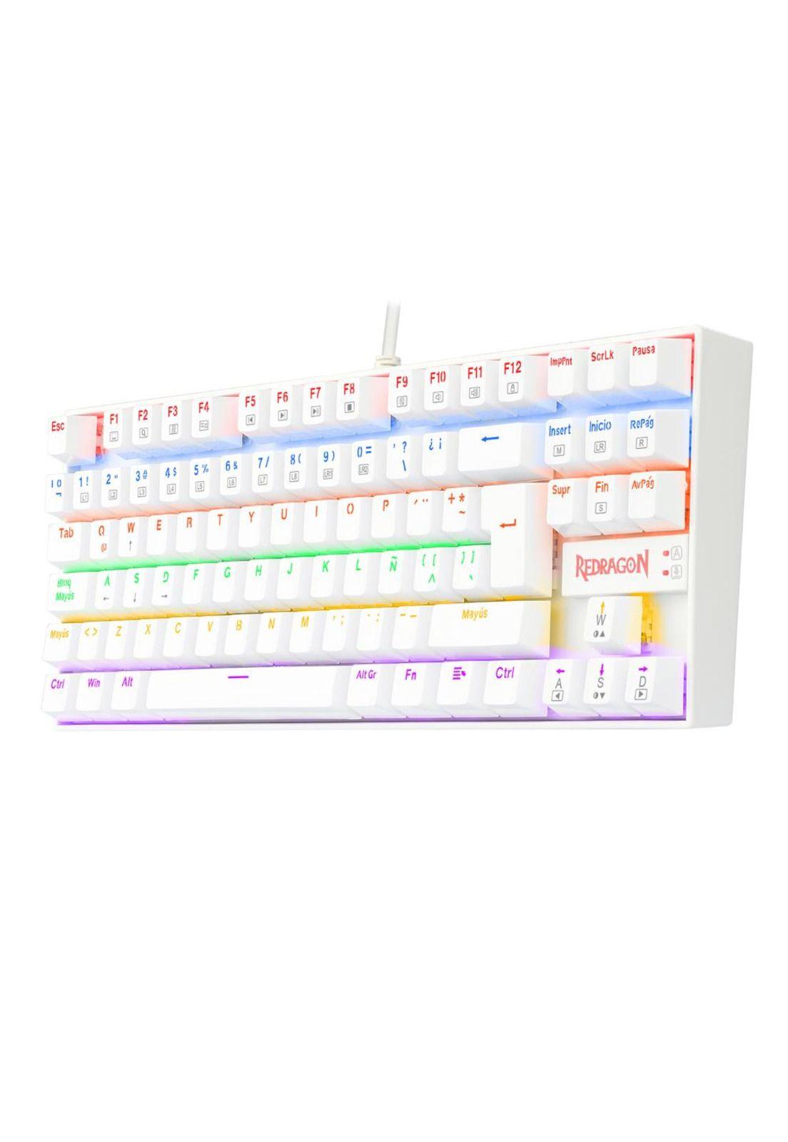 K552W-KR-SP TECLADO KUMARA RAINBOW WHITE SWITCH ROJO SP-0