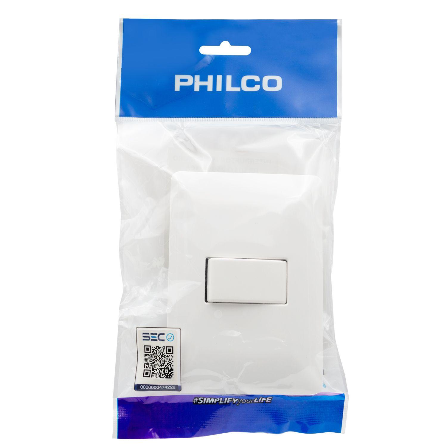 INTERRUPTOR PHILCO 19PLC78567 BLANCO 9/24 ESCALA/PASILLO-2