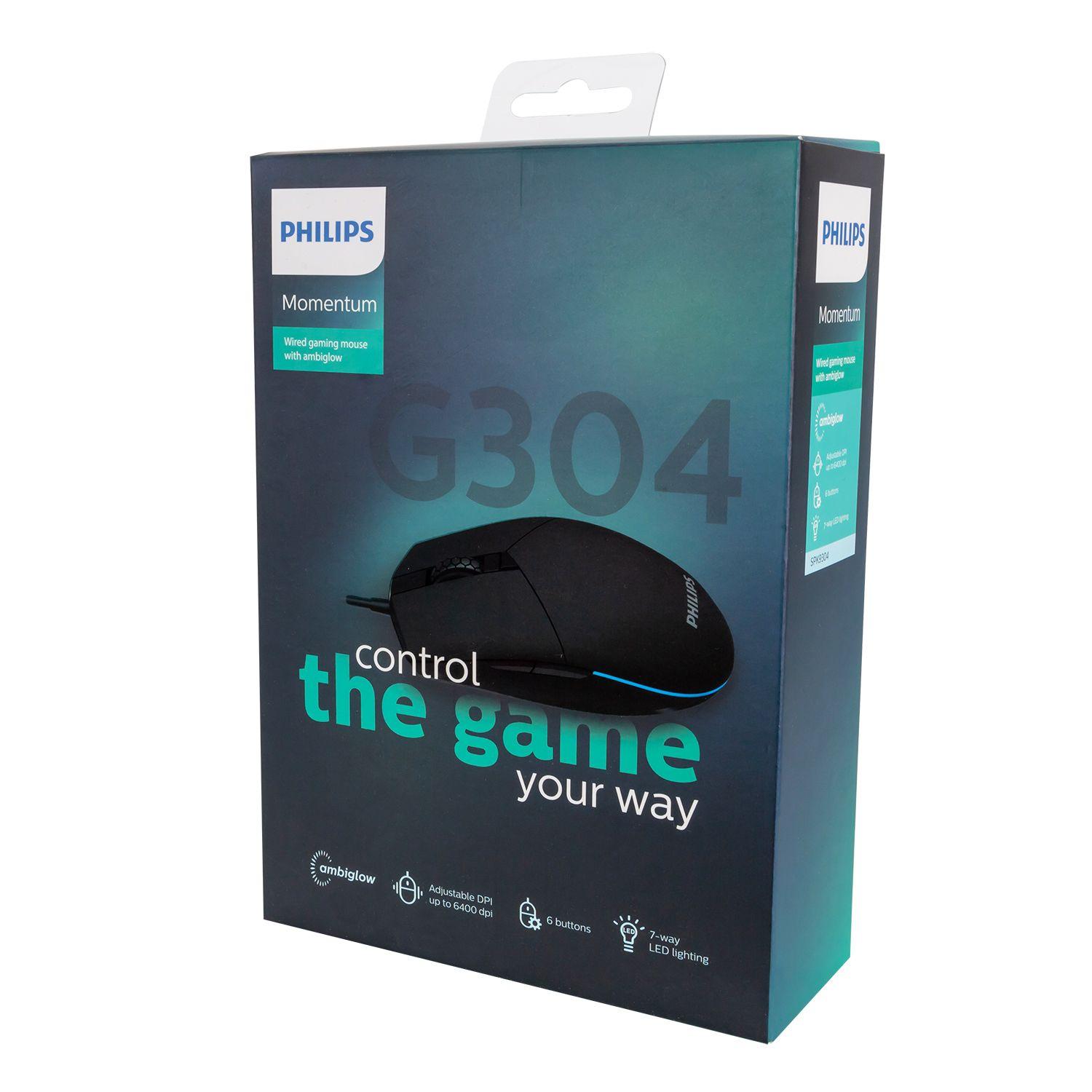 SPK9304 MOUSE GAMER ALÁMBRICO PHILIPS 6 BOTONES-0