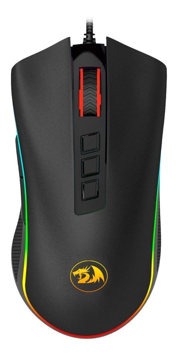 MOUSE GAMER DE JUEGO REDRAGON COBRA CHROMA M711 NEGRO-1