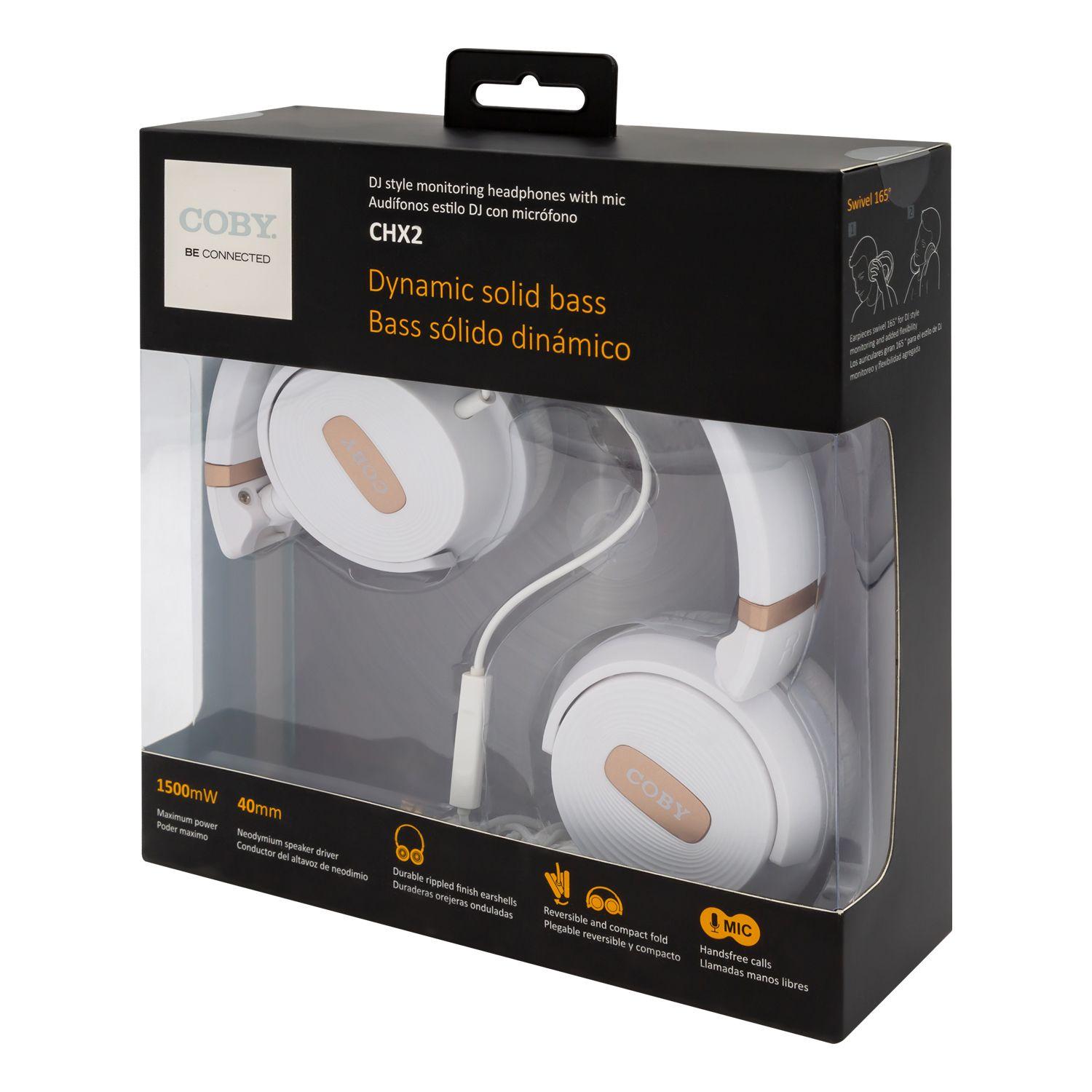 AUDÍFONOS COBY BLANCOS CHX2WH-2