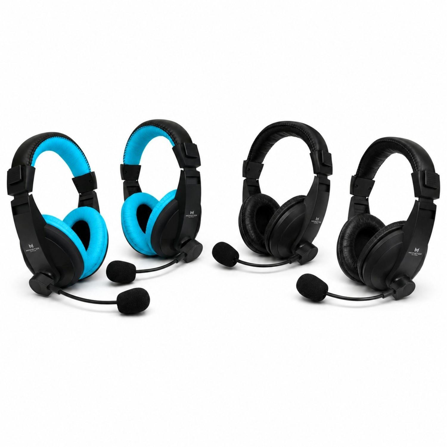 Kit 4 Audífonos Monster Games Loud 550-0