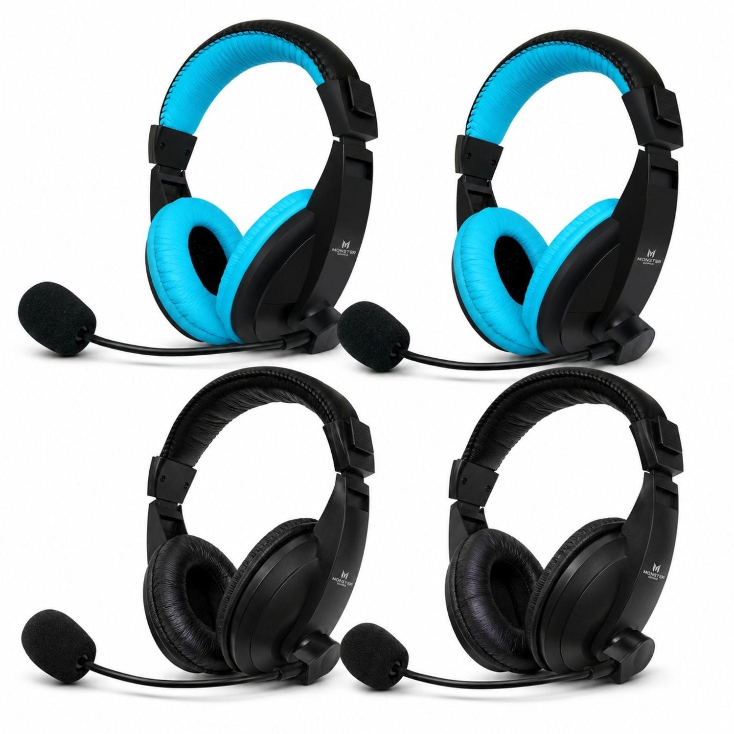 Kit 4 Audífonos Monster Games Loud 550-1