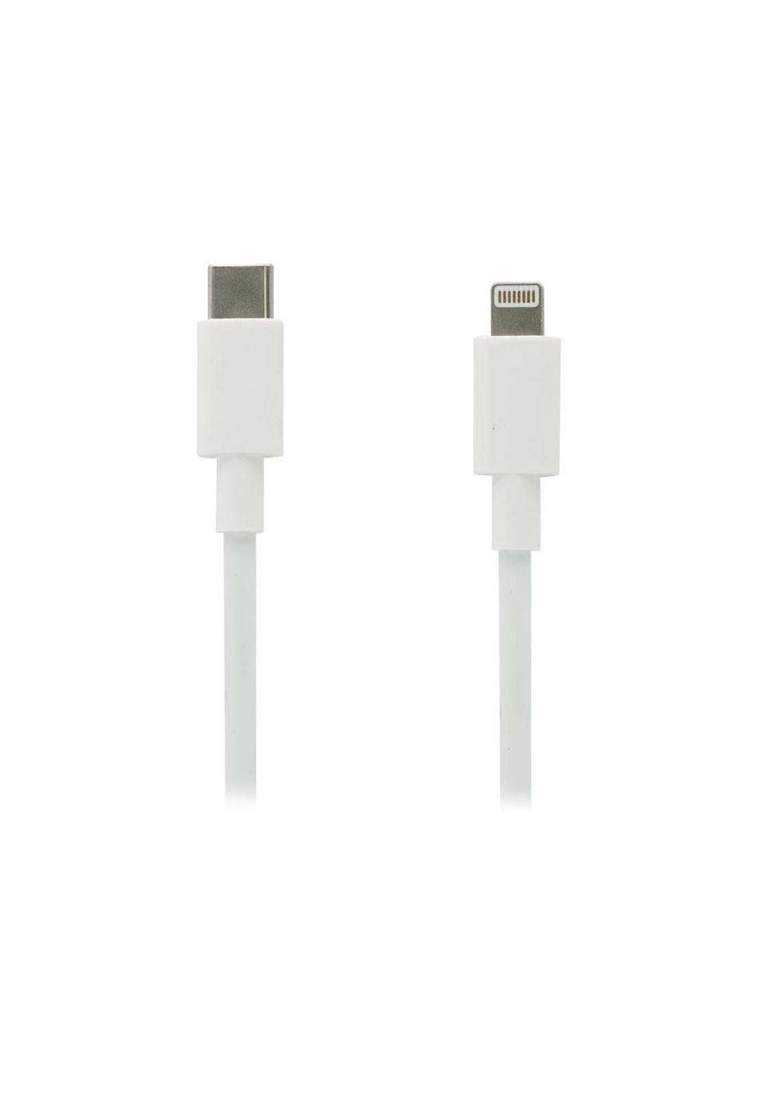 Cable USB-C a compatible con Lightning 27W Blanco-2