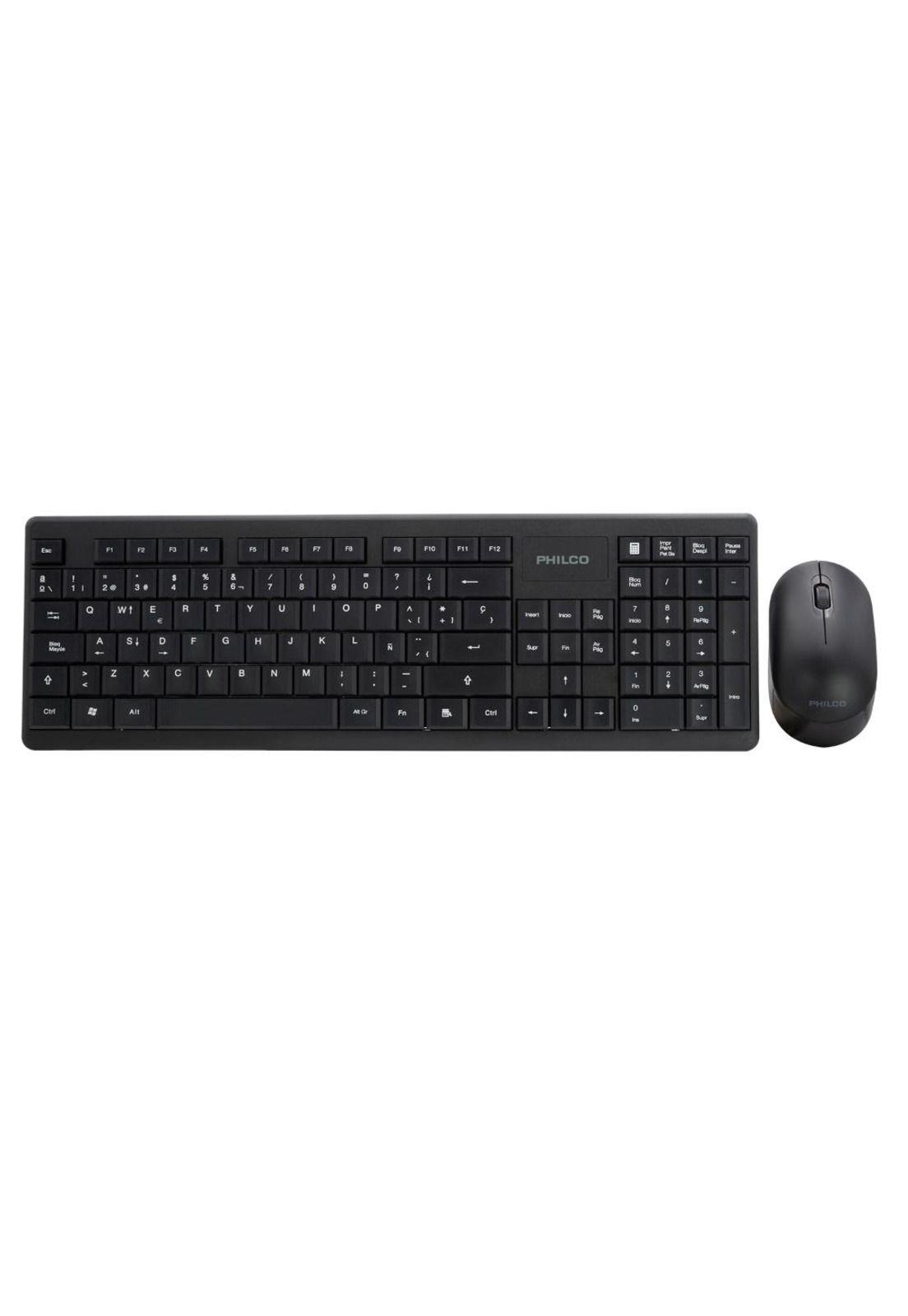 COMBO INALÁMBRICO MOUSE + TECLADO 6314N NEGRO-2
