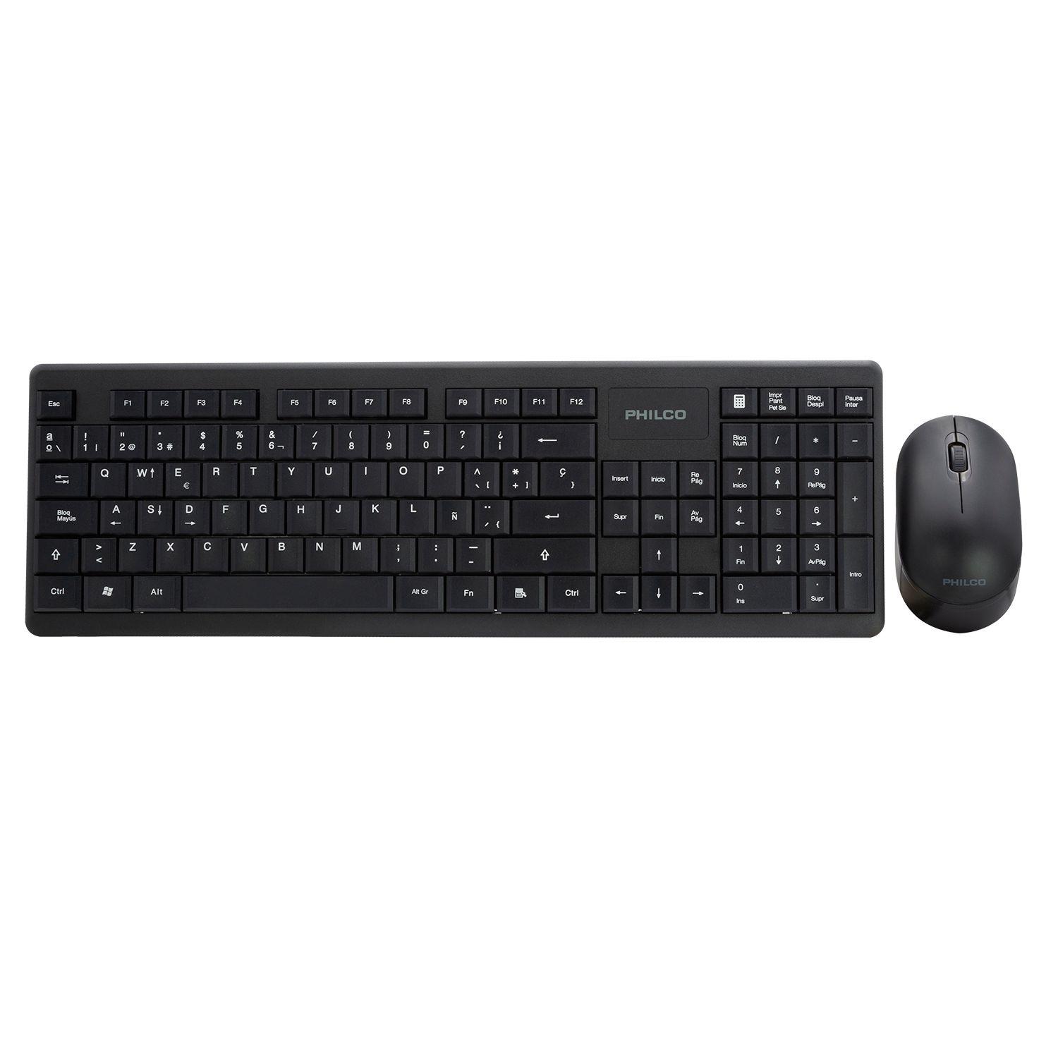 COMBO INALÁMBRICO MOUSE + TECLADO 6314N NEGRO-2