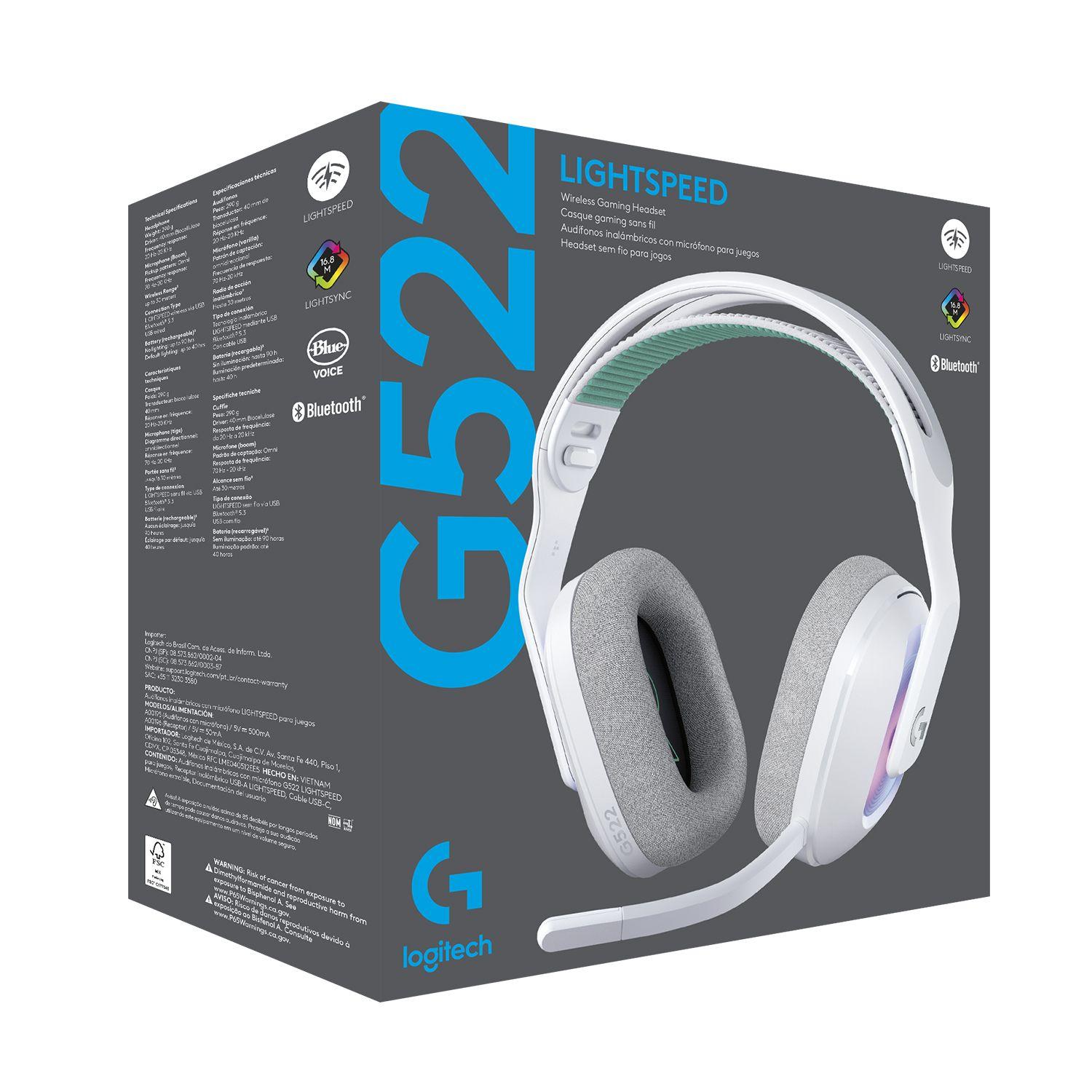 Audífonos Gamer Logitech G522 White LIGHTSPEED-9