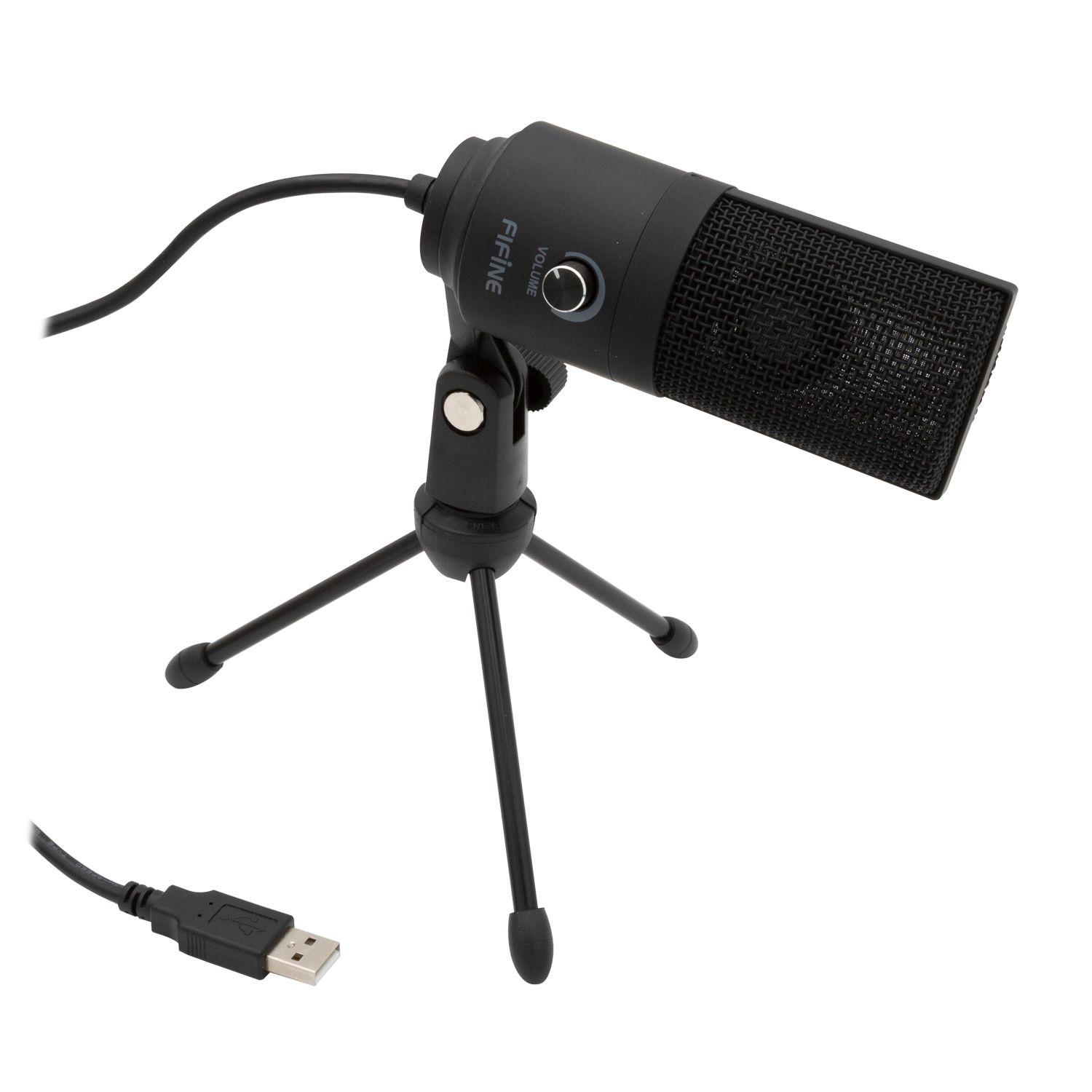 MICROFONO CONDESADOR FIFINE NEGRO USB K669B Open box-9