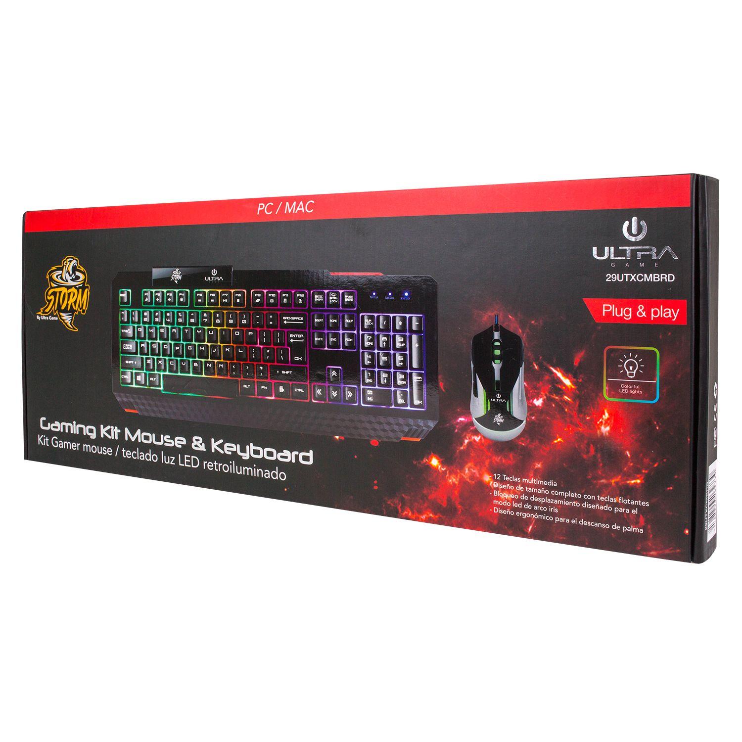 Combo Teclado Mouse Gamer Ultra Technology Open Box-1