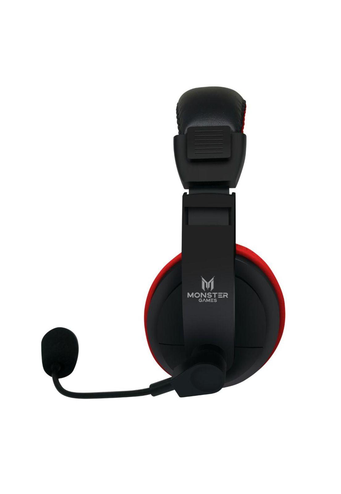 AUDIFONO GAMER MONSTER LOUD RED-2