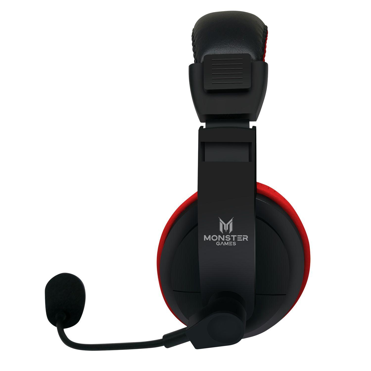 AUDIFONO GAMER MONSTER LOUD RED-2