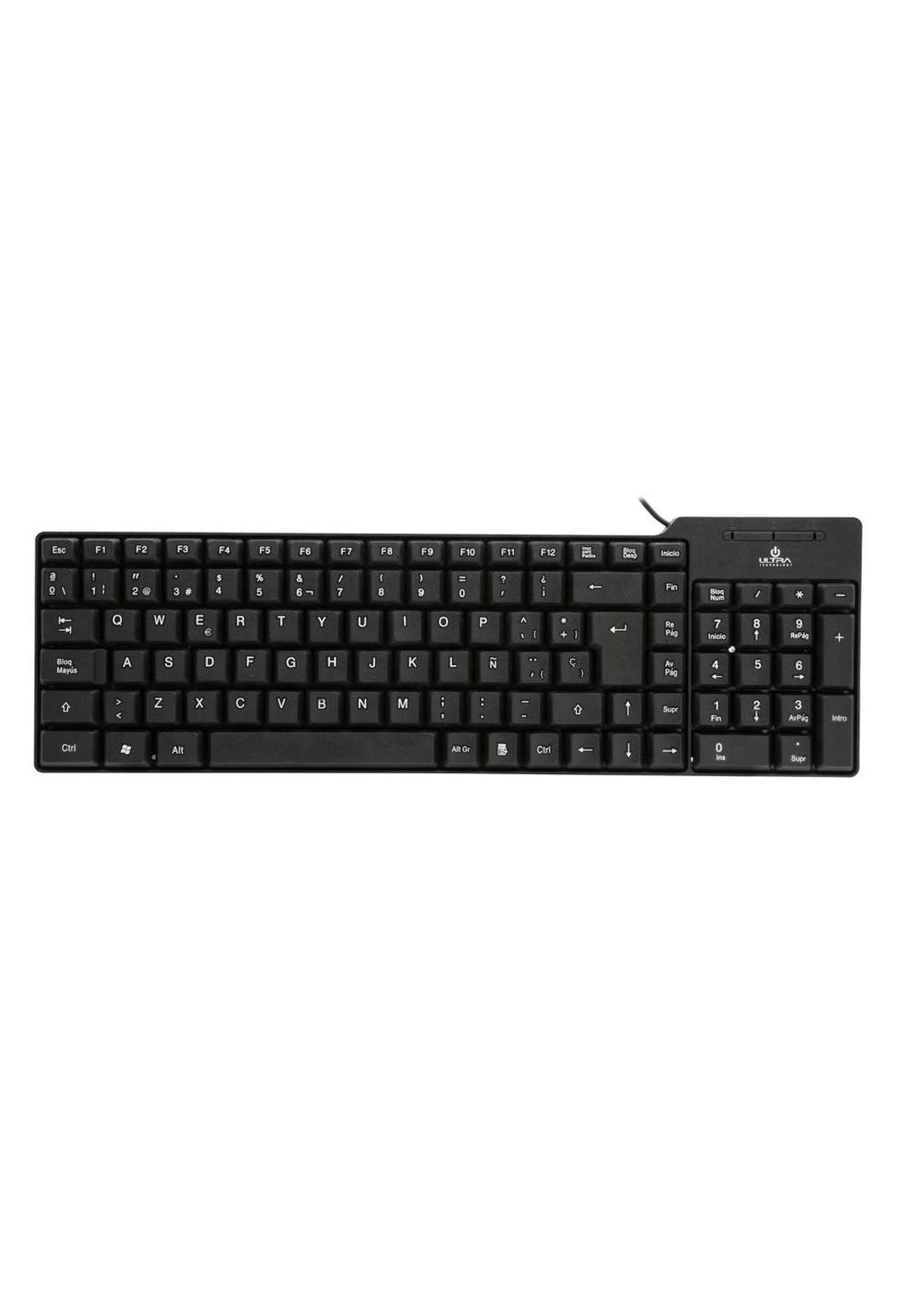 TECLADO STANDARD USB ULTRA TECLAS SILENCIOSAS-0