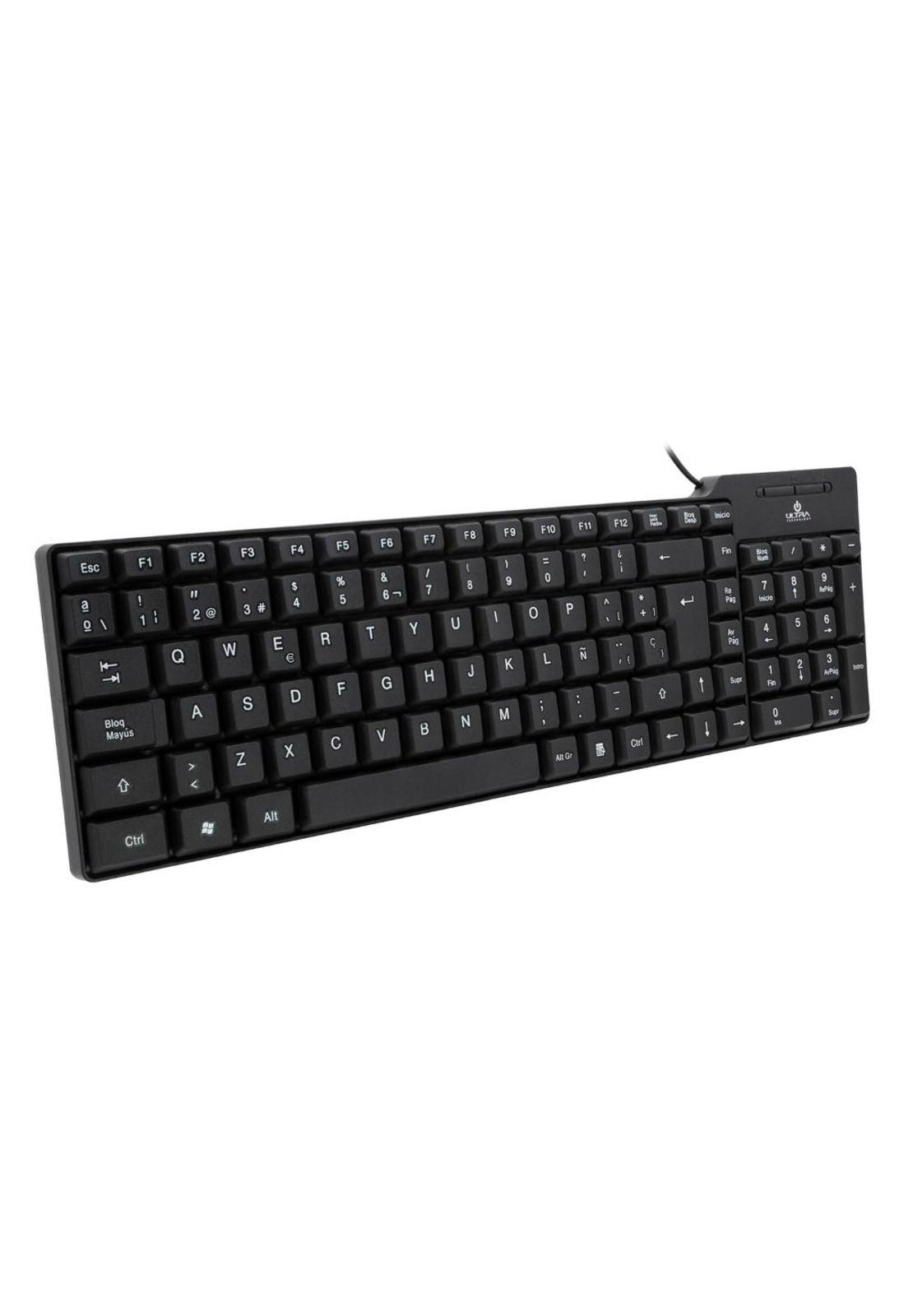 TECLADO STANDARD USB ULTRA TECLAS SILENCIOSAS-1