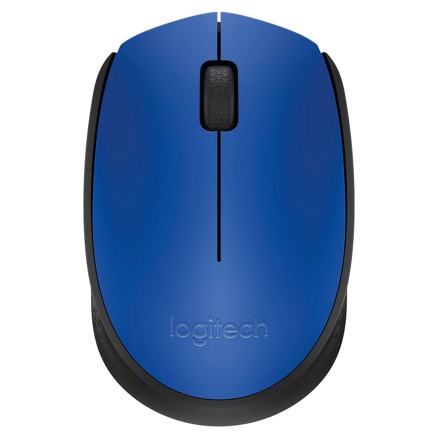 Mouse Inalámbrico Logitech M170 Azul Y Negro Open box-1