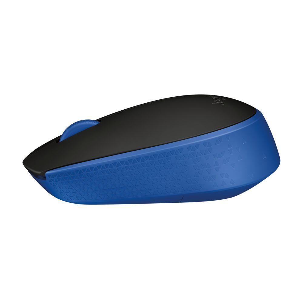 Mouse Inalámbrico Logitech M170 Azul Y Negro Open box-4