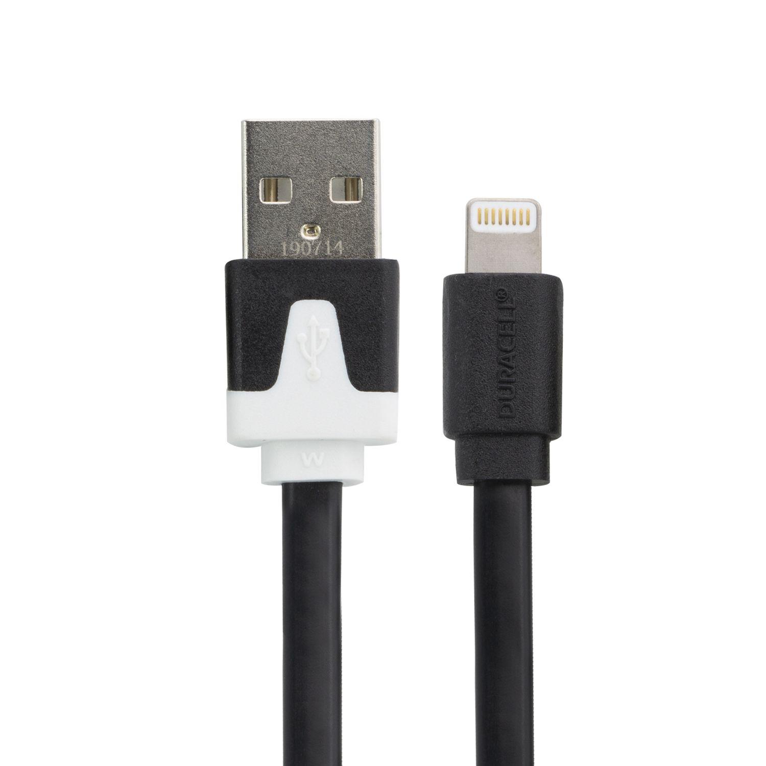 CARGADOR AUTO 2,1A + CABLE IPHONE 5/6 CERTIF DURACELL PRO183-2