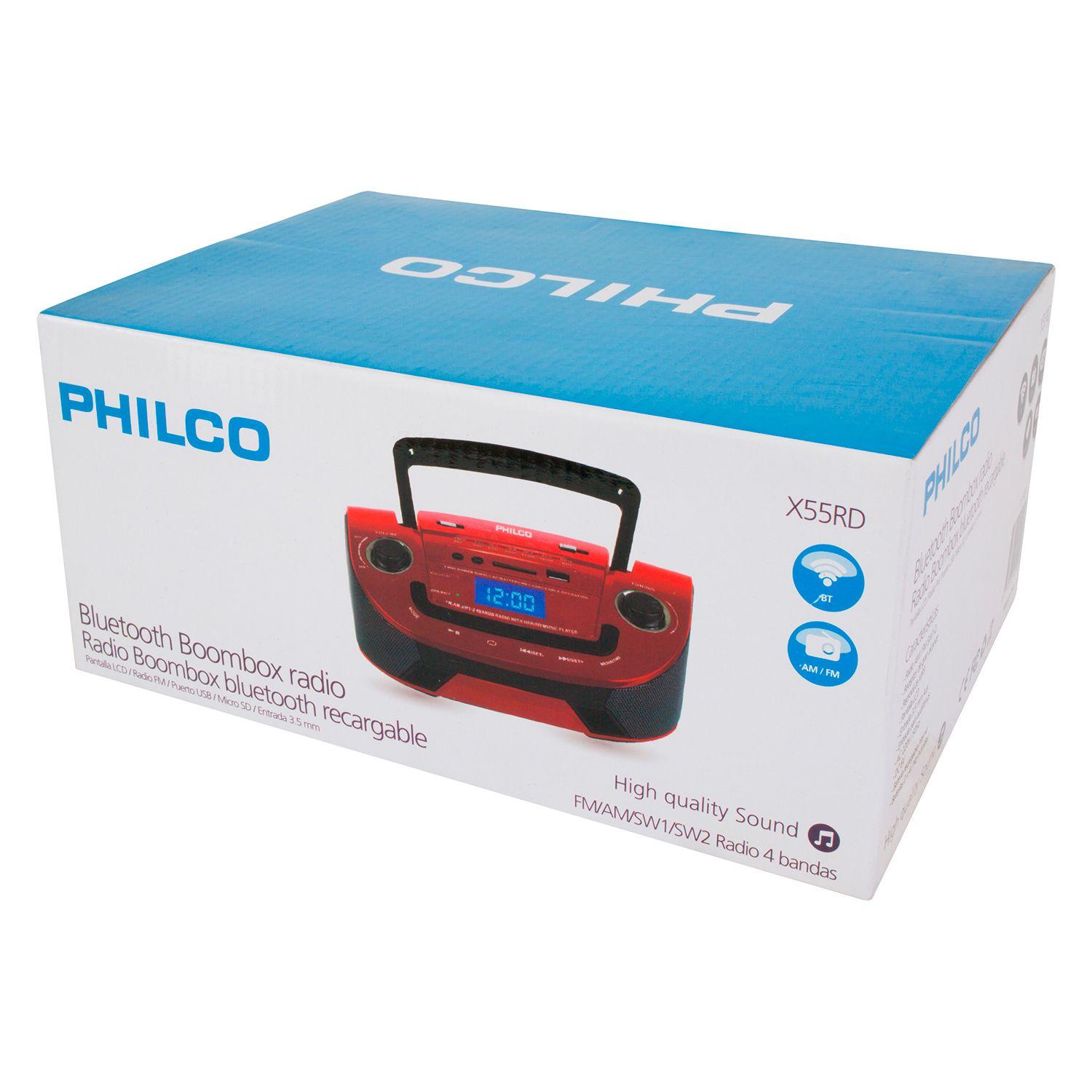 RADIO BT BOOMBOX PHILCO ROJA X55RD-3